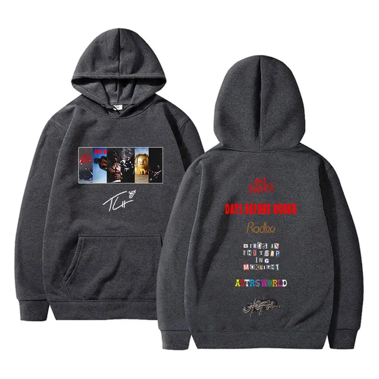 Hot Cactus Jack Music Album Print Hoodie Rodeo Astroworld Utopia Graphic Tracksuit Men Women Fashion Hip Hop Pullover Hoodies