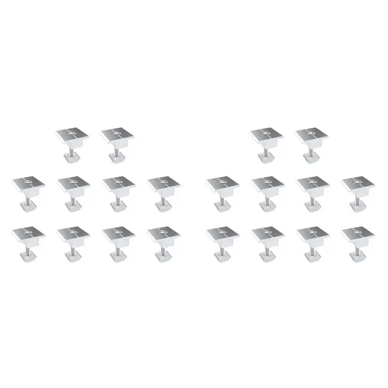 A84E-20Pcs Solar Clamp Adjustable Solar Panel Bracket Clamp Wide Photovoltaic Support For Solar Panel System 30Mm