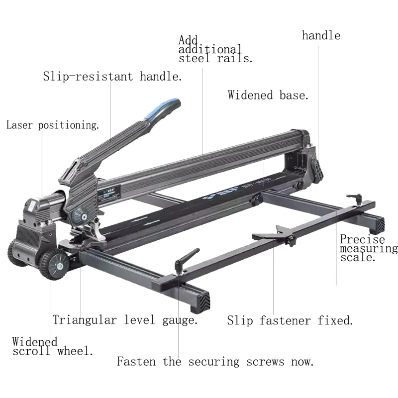 Professional 800mm Industrial Tile Cutting Machine High Precision Aluminum Alloy Manual Tile Cutter for Ceramic Porcelain Tiles