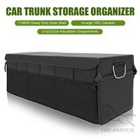 Large Capacity Car Trunk Organizer Foldable Car Storage Box Waterproof Storage Bag for Fishing Camping 3 In 1