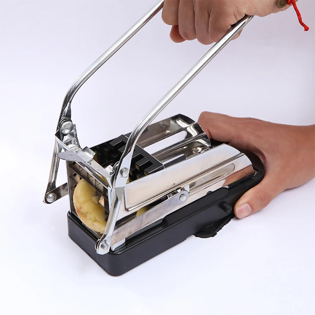 

Efficient Stainless Steel French Fry Cutter Potato Slicer for Home Kitchen Commercial Use Dishwasher Safe Detachable Parts