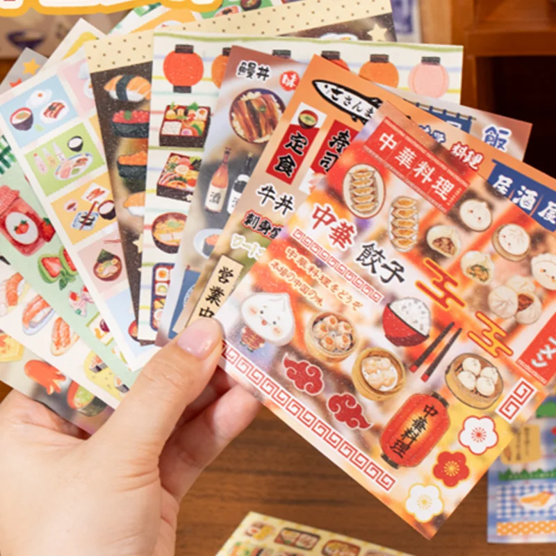 

30 шт./упак. Японские винтажные наклейки с едой для декора дневников, блокнотов, открыток, Mr. Paper