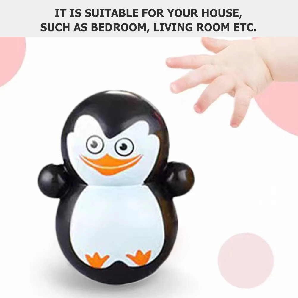 50 Pcs Tots Toys Desktop Tumbler Xmas Ornament Tabletop Plaything Christmas Decor Plastic Baby Cartoon