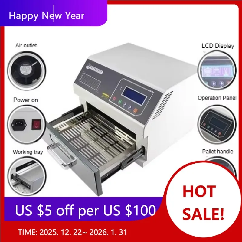 

Factory SMT Precision Lead Free Reflow Oven ZB3530HL Drawer Hot Plate Reflow Oven Super Heating