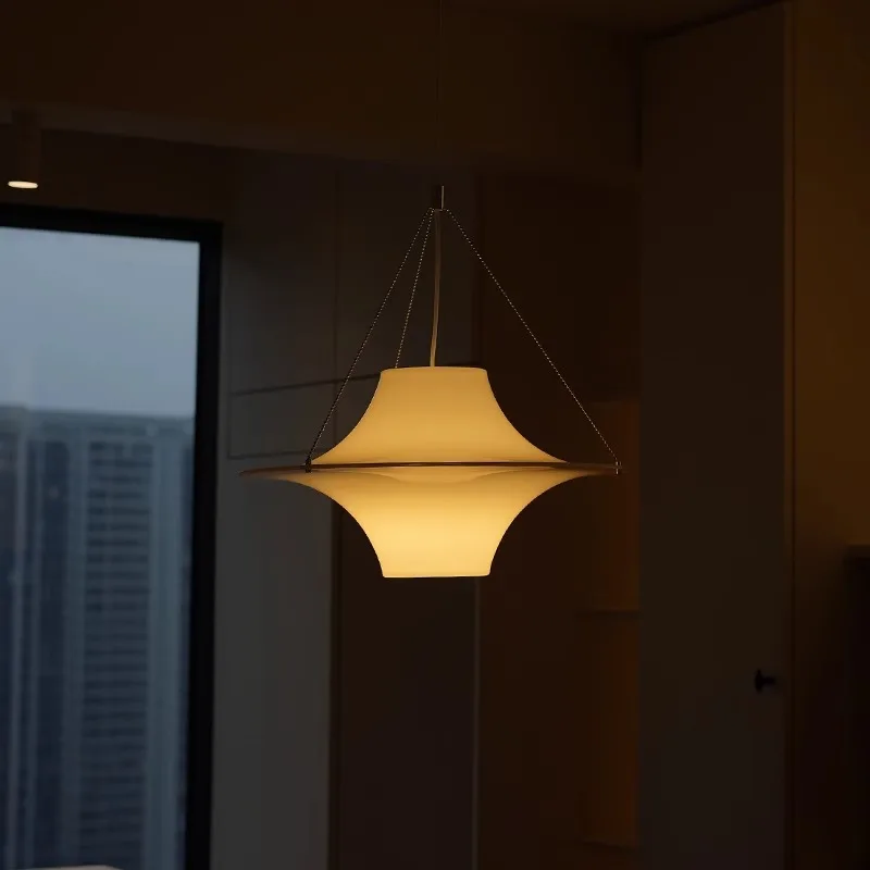 

Postmodern single-head bedroom bedside chandelier simple restaurant art designer light luxury three-head Nordic bar chandelier
