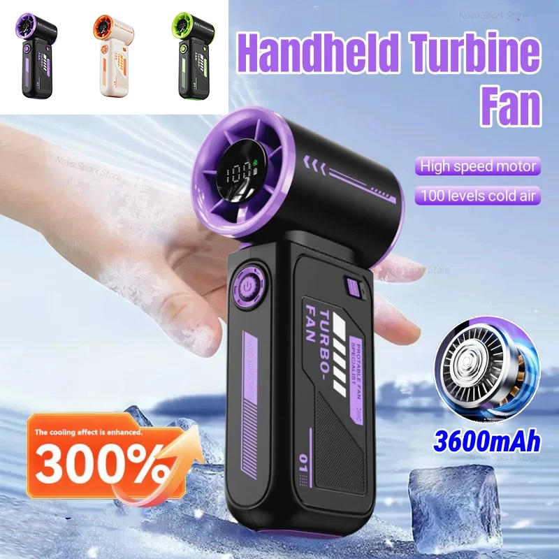 

Новый портативный ручной холодный вентилятор, 100, скорость ветра, мини-безлопастной перезаряжаемый USB-порт для кемпинга, высокоскоростной электрический воздухоохладитель