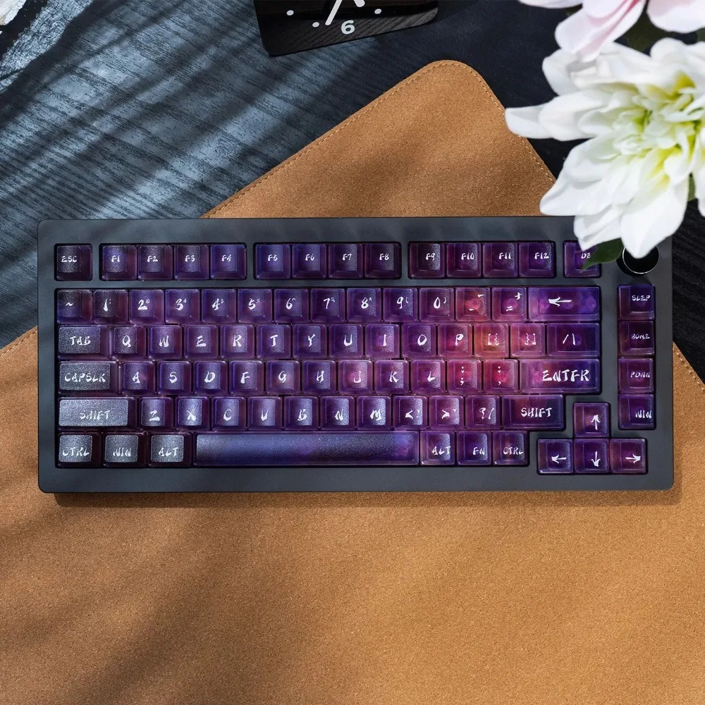 119 Keys Gradient Theme Keycaps Cherry Height PC Thermal Sublimation For 61 87 98 104 108 Mechanical Keyboard