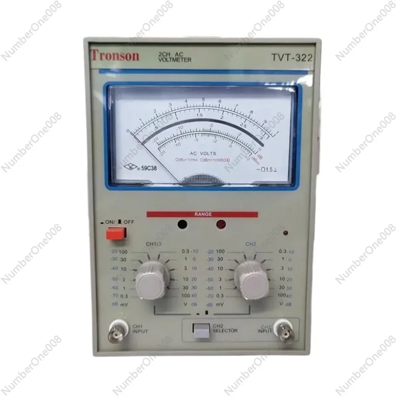 TVT-322 Dual Channel Milivoltmeter Double Needle Millivoltmeter New Design High Quality Pointer Voltage Measuring Instruments