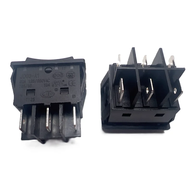 2Pcs JD03-A1 6-Pin Rocker Switch ON-OFF-ON 20A 125/250VAC Latching 3-Position for Welding Machine Motor Forward Reverse