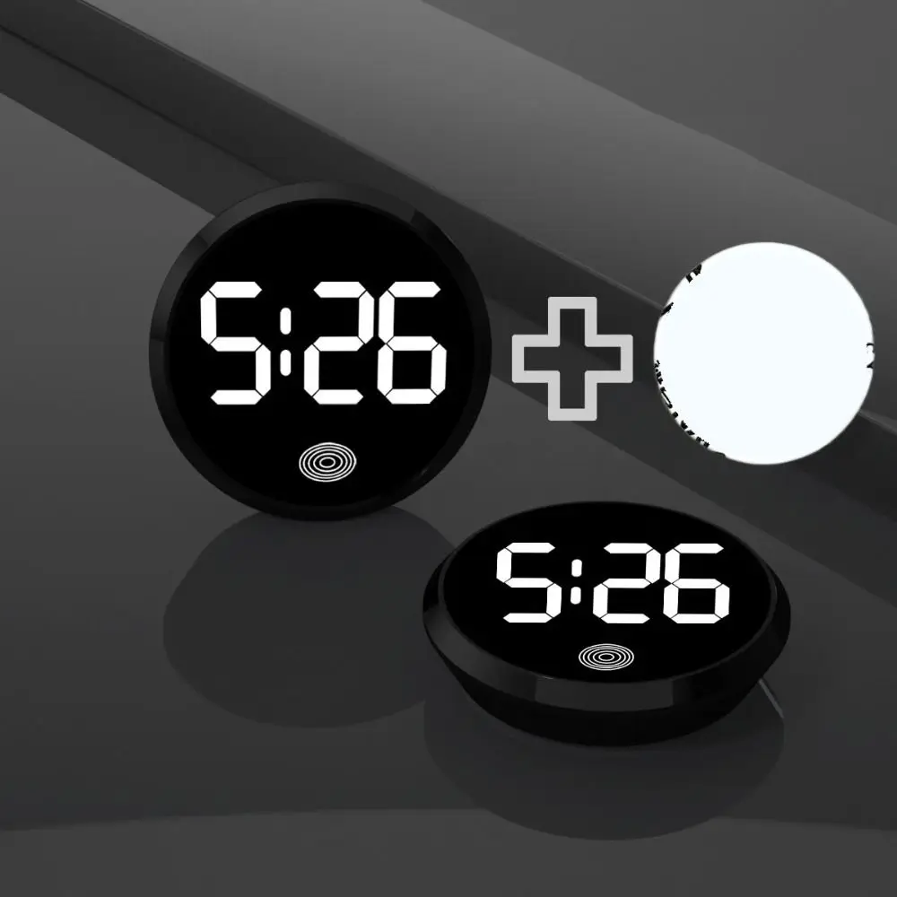 Touch-Activated Car Dashboard Clock LED Time Display Mini LED Electronic Watch Simple Mute Digital Clock Travel