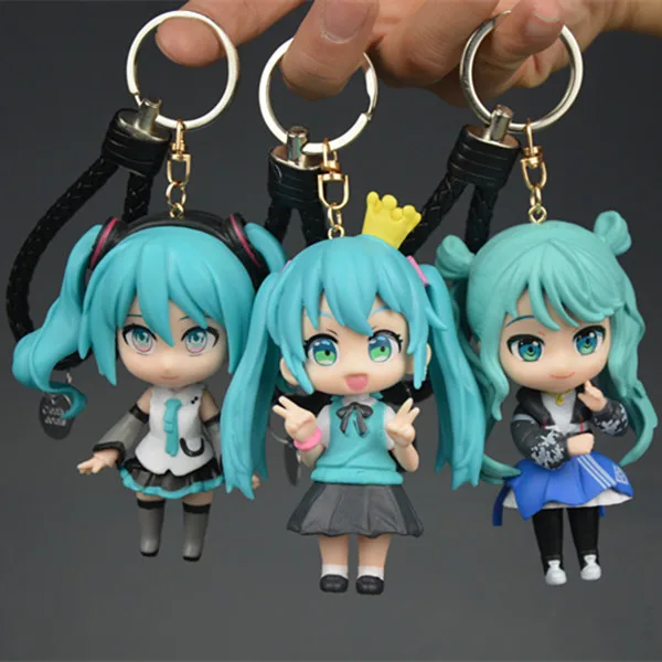 

Hatsune Miku Animation Handmade Model Keychain anime Peripheral Gifts Car Mounted Doll Toys for Girls Gift