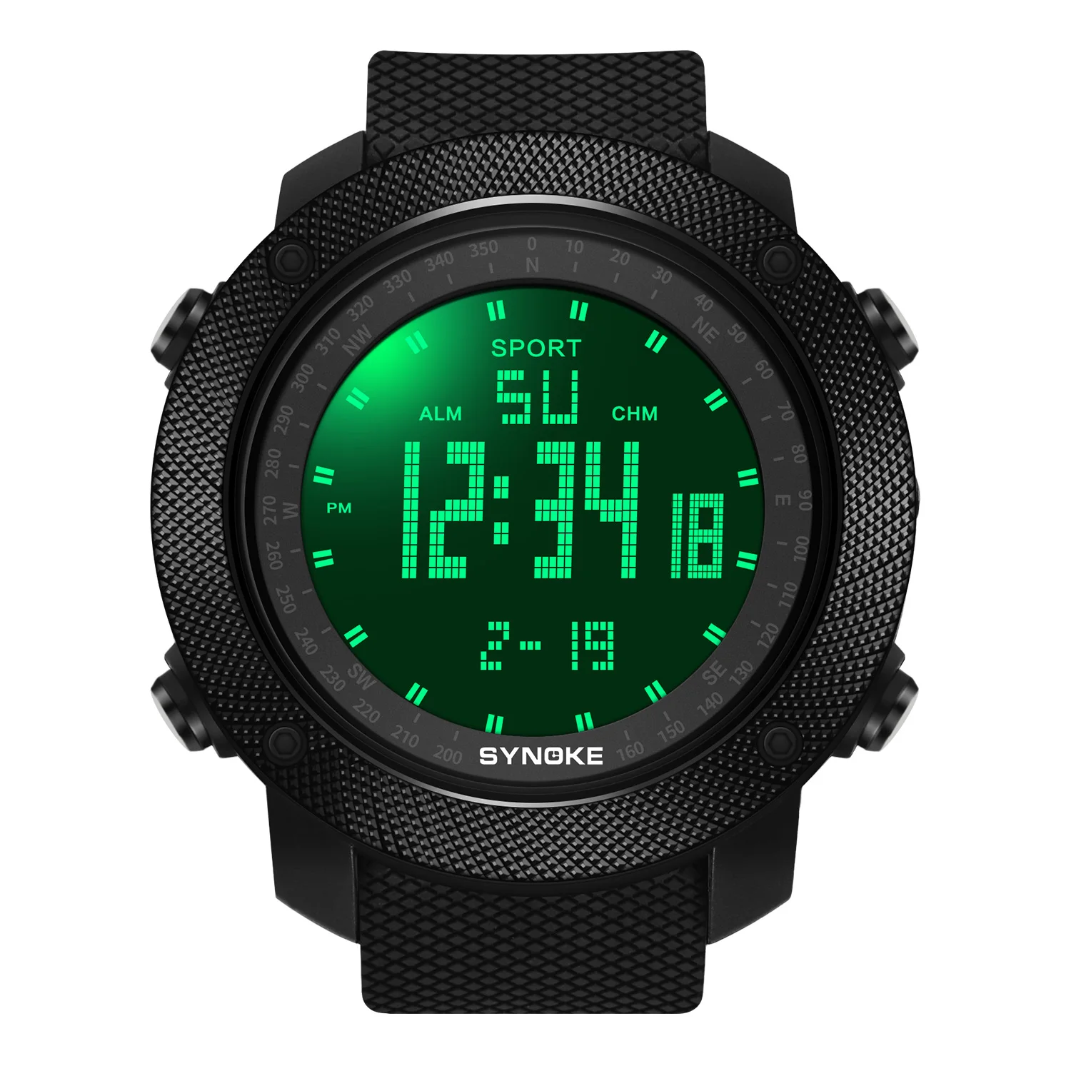 SYNOKE Men\'s sport Digital Watch Hours Running Swimming Military Army watches 50M waterproof Split Time Multifunction