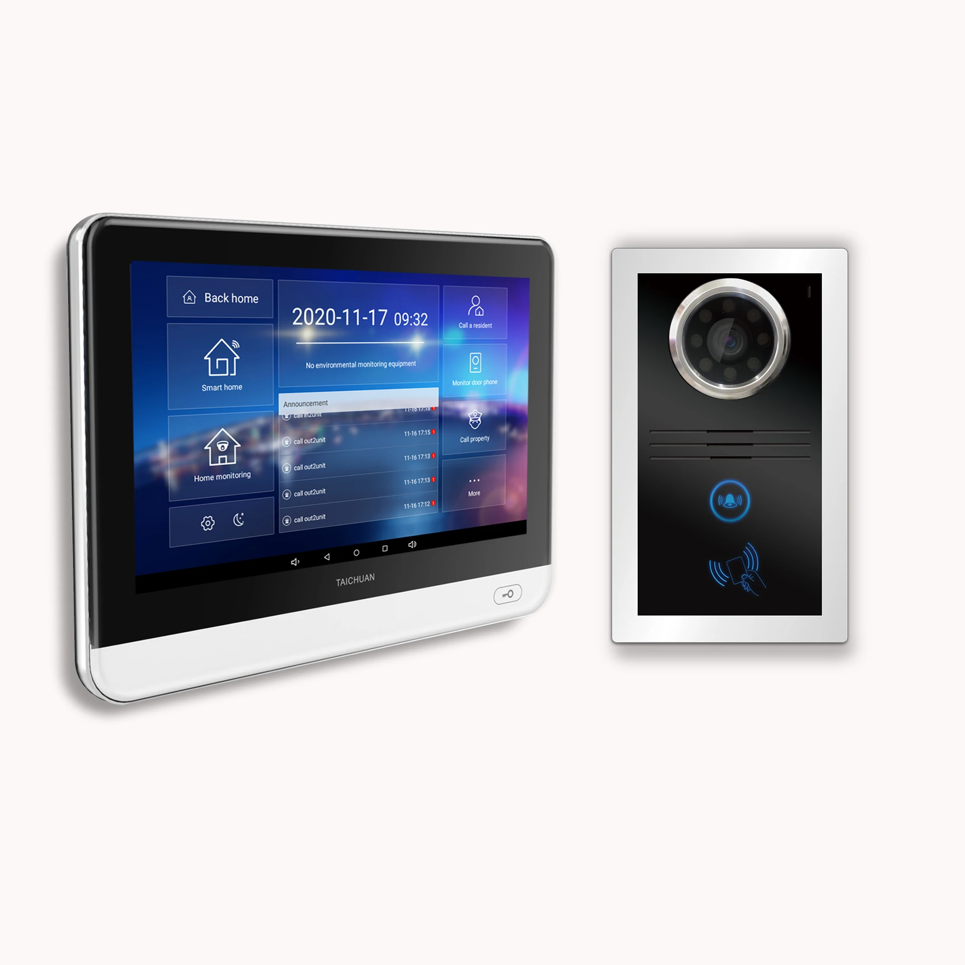 

Digital HD One-click Monitoring Visual Door Bell With Villa Video App Remote Unlocking