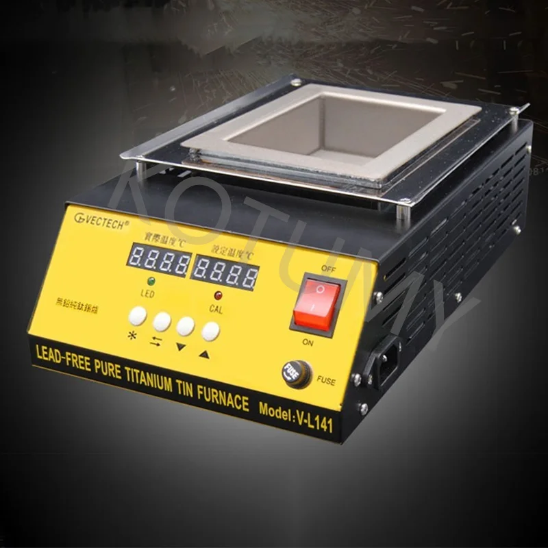 Tin Melting Pot Solder Pot Tin Melting Furnace Thermoregulation Soldering Desoldering Bath 30~400 Degree Ajustable 220V/110V