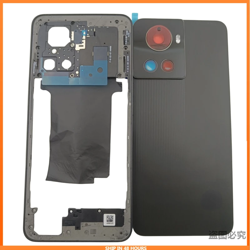 For OnePlus Ace PGKM10 1+Ace Phone Housing Middle Frame+Battery Back Cover Case Panel Lid Rear Door+Camera Lens +Logo