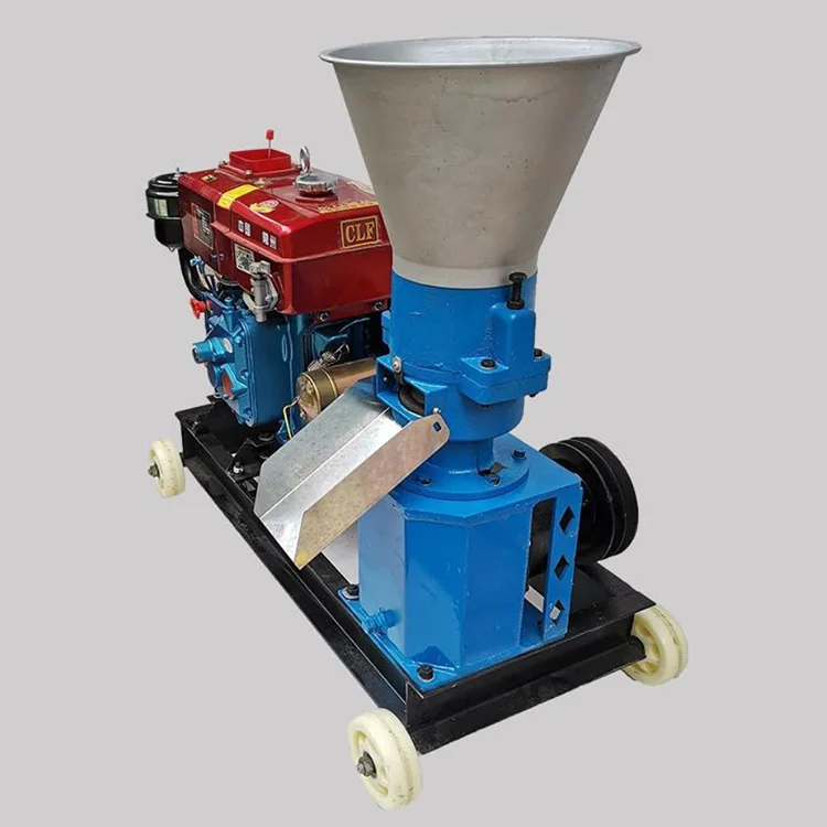 Animal Food Pelletizer Chicken Fish Pig Goat Cattle Feed Machine  Engine Animal Feed Pellet Making Processing Machine