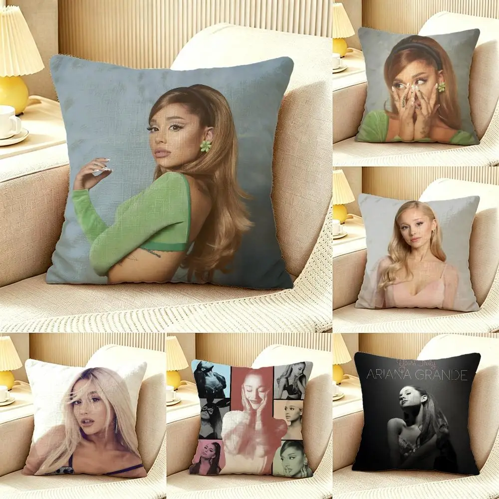Ariana Grande Cushion Cover Pillow Cover Nordic Minimalist Throw DoubleSided Print Cushion Case for Sofa Bedroom Decor