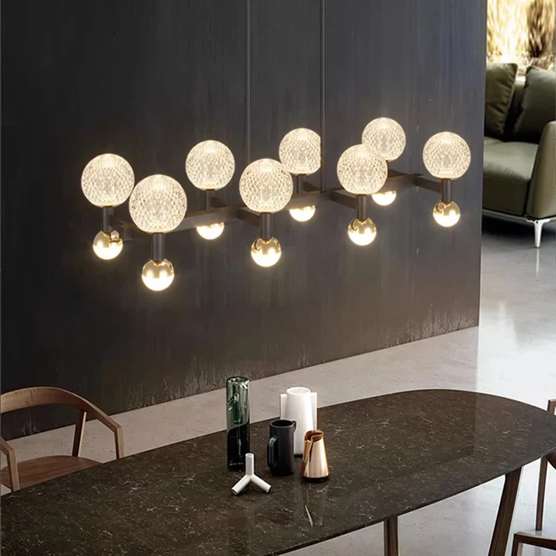 Imagem -04 - Nordic Home Decor Lustres para Sala de Jantar Lustre Pendant Lights Lâmpadas de Suspensão Luminária de Teto Iluminação Interior