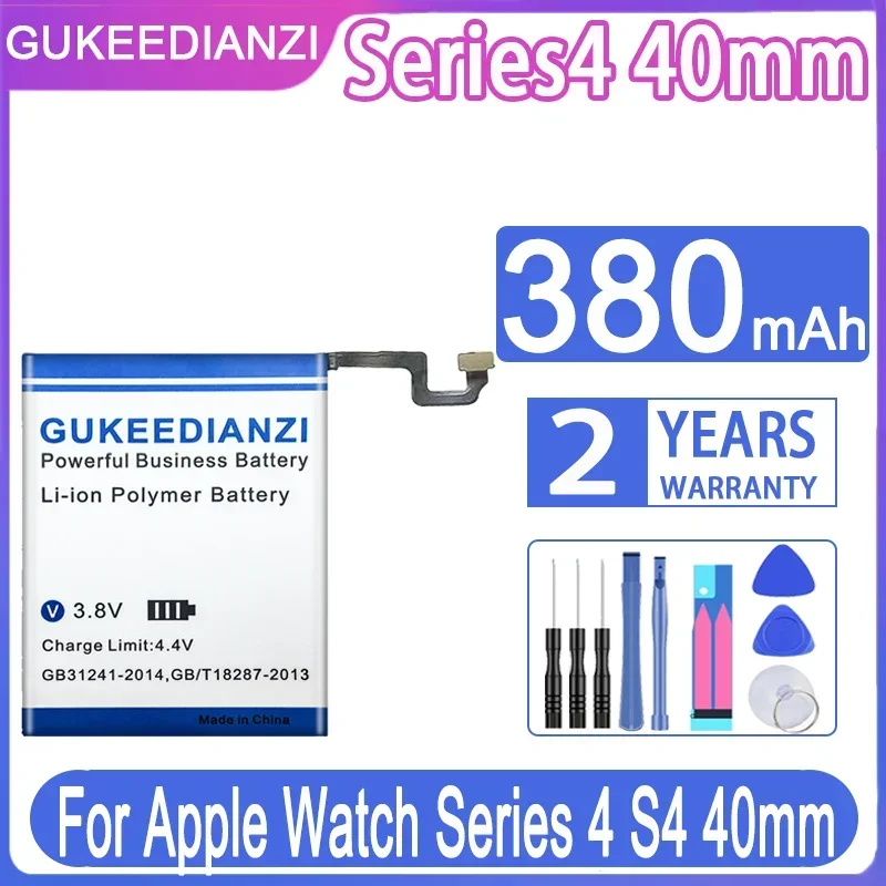 

GUKEEDIANZI Series4 380 мАч Сменный аккумулятор для Apple Watch iWatch Series 4, 40 мм, аккумулятор + бесплатные инструменты