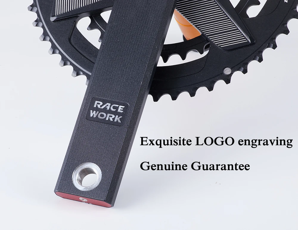 Rennrad Rennrad Kurbel garnitur 170mm Kettensatz Kurbel 50-34t/52-36t/53-39t Kettenrad Aluminium legierung Welle Fahrrad Doppel kettenblatt – Detail 6