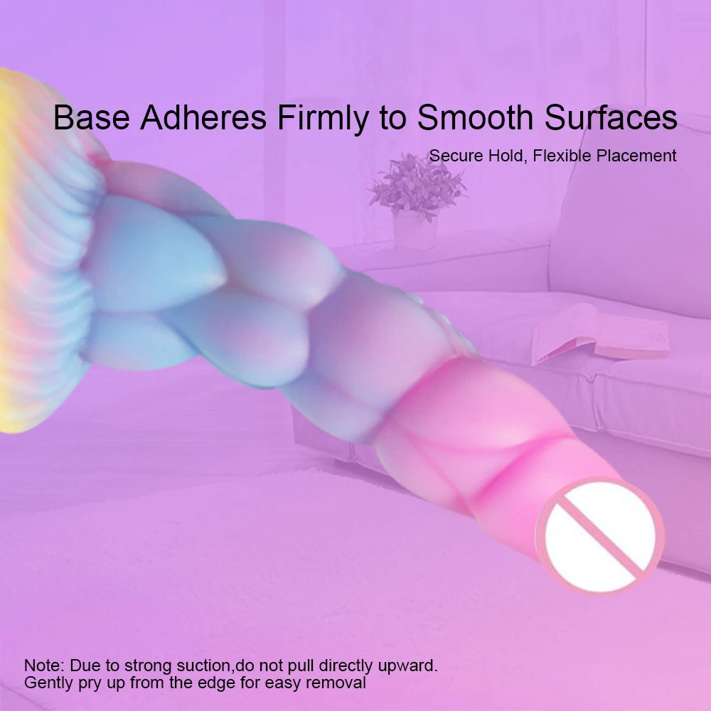 Luminous Silicone Anal Plug Fluorescent Dildo Anal Sex Toy Huge Realistic Monster Dildo Male Gay Prostate Massager Anus Dilators - view 3