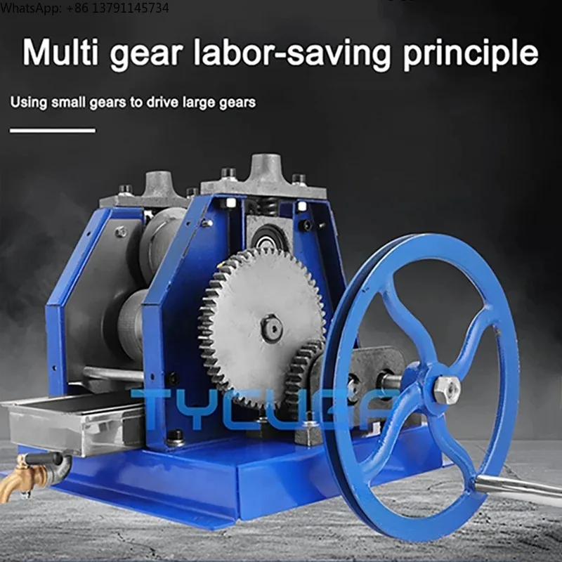 Stainless Steel Sugar Cane Juicer Manual Hand Crank Desktop Sugarcane Bagasse Juice Separator Sugar Cane Machine For Stall Use
