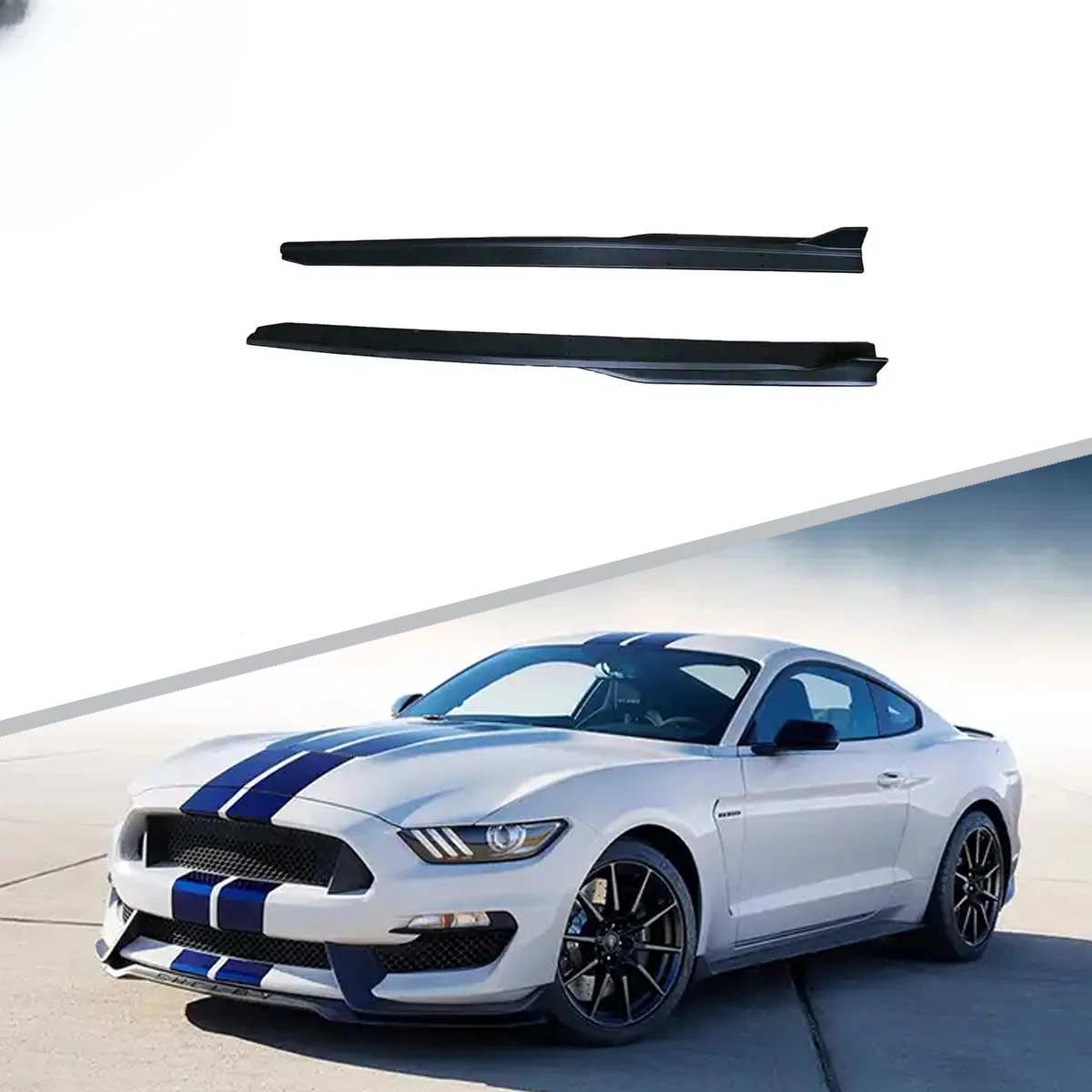 GT350 Style PP Material Car Rear Bumper Body Accessories Side Skirt For Mustang 2015-2021