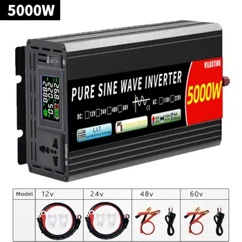 Čistý sinusový měnič 5000W 4000W 3000W 2000W 12V/24V 110V/220V DC na AC 50/60HZ Přenosný měnič s LCD displejem 10 nejlepší prodej Transformátor 110 V na 220 V 2000 W - №10