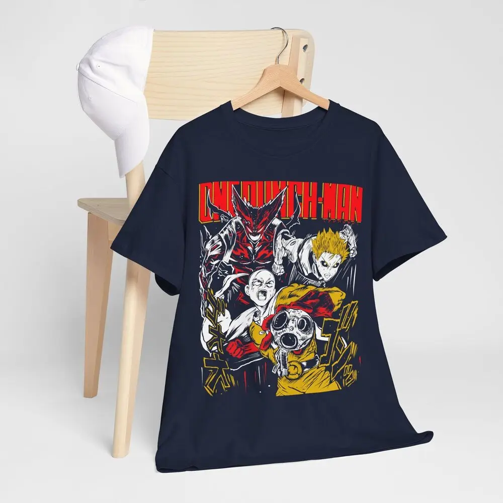 تي شيرت One Punch Man Saitama VS Garou أنيمي أنيمي خمر مانغا قميص الهدايا