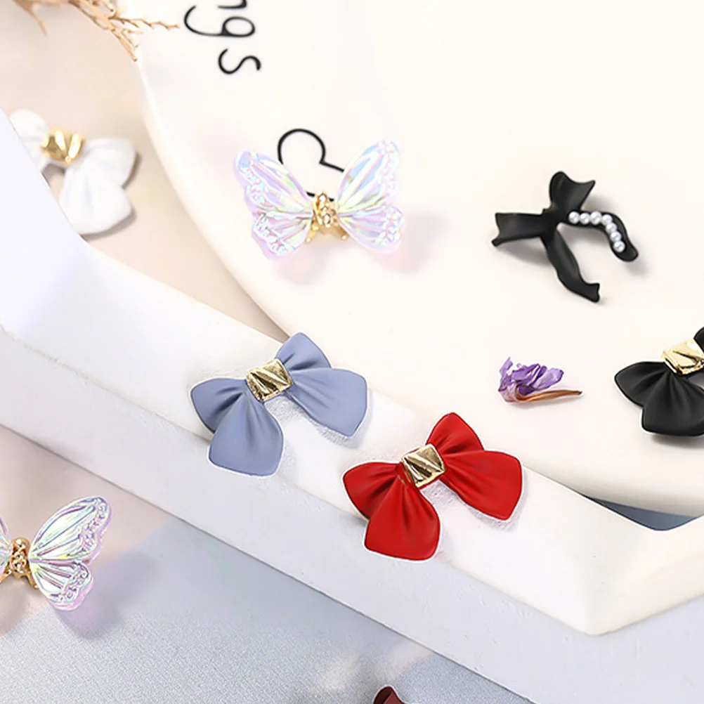 

6 Pcs Decor Nail Accessories Accessory Three-dimensional Bowknot Decoration