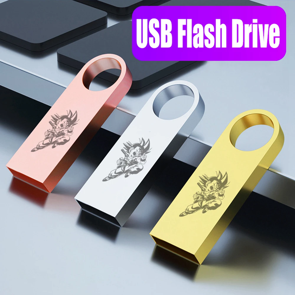 Goku usb flash drive 128GB 64GB 32GB 16GB флешка pendrive waterproof metal silver u disk memoria cel usb stick Japanese Anime