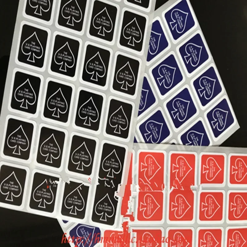 AliExpress 3 Sheets Original Bicycle Playing Card Case Seal Sticker Magic Trick 24 On 1 Sheet 3 Colors Magia Magie Magicians Accessory