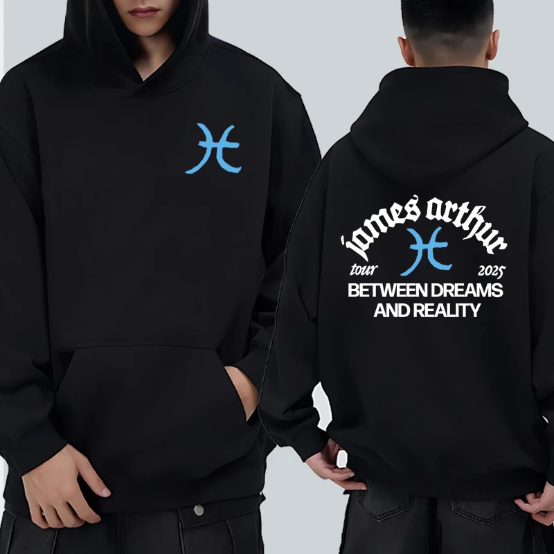 

Hot Singer James Arthur Tour 2025 Double Sided printed Hoodie New Men women harajuku fashion pullover Unisex Fleece Sweatshirt