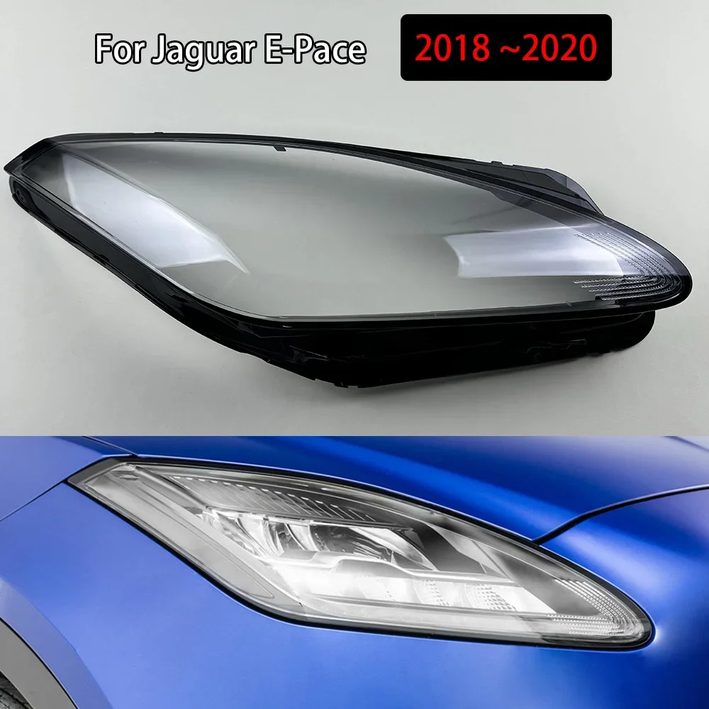 

For Jaguar E-Pace 2018 2019 2020 Front Headlamp Cover Transparent Lampshades Lamp Shell Masks Headlight Shade Lens Plexiglass