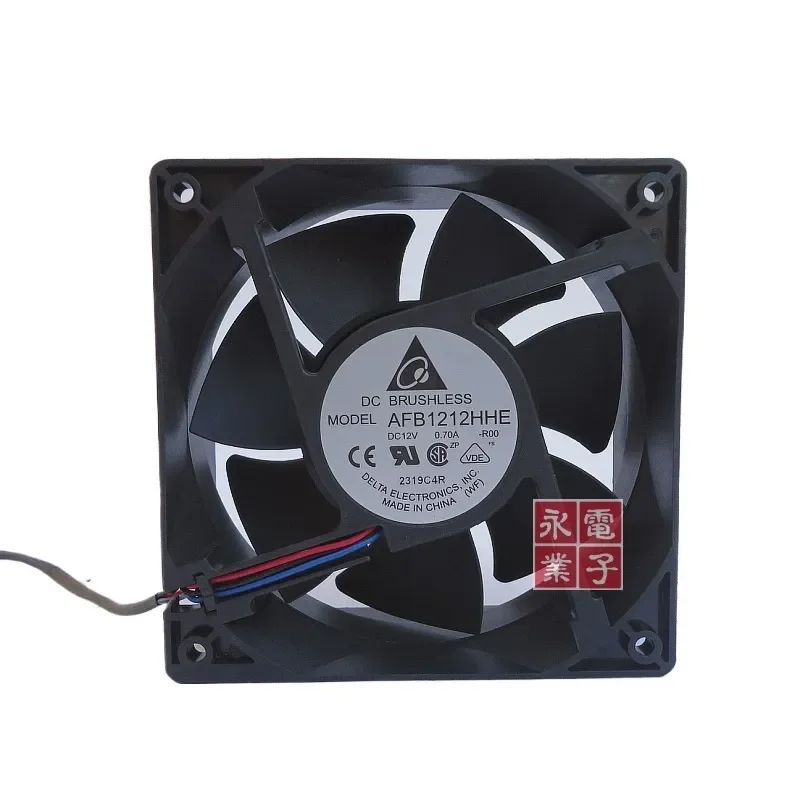 DELTA AFB1212HHE 12V 12CM 12038 0.70A Speed Alarm Cooling Fan for Computer Server Power Supply