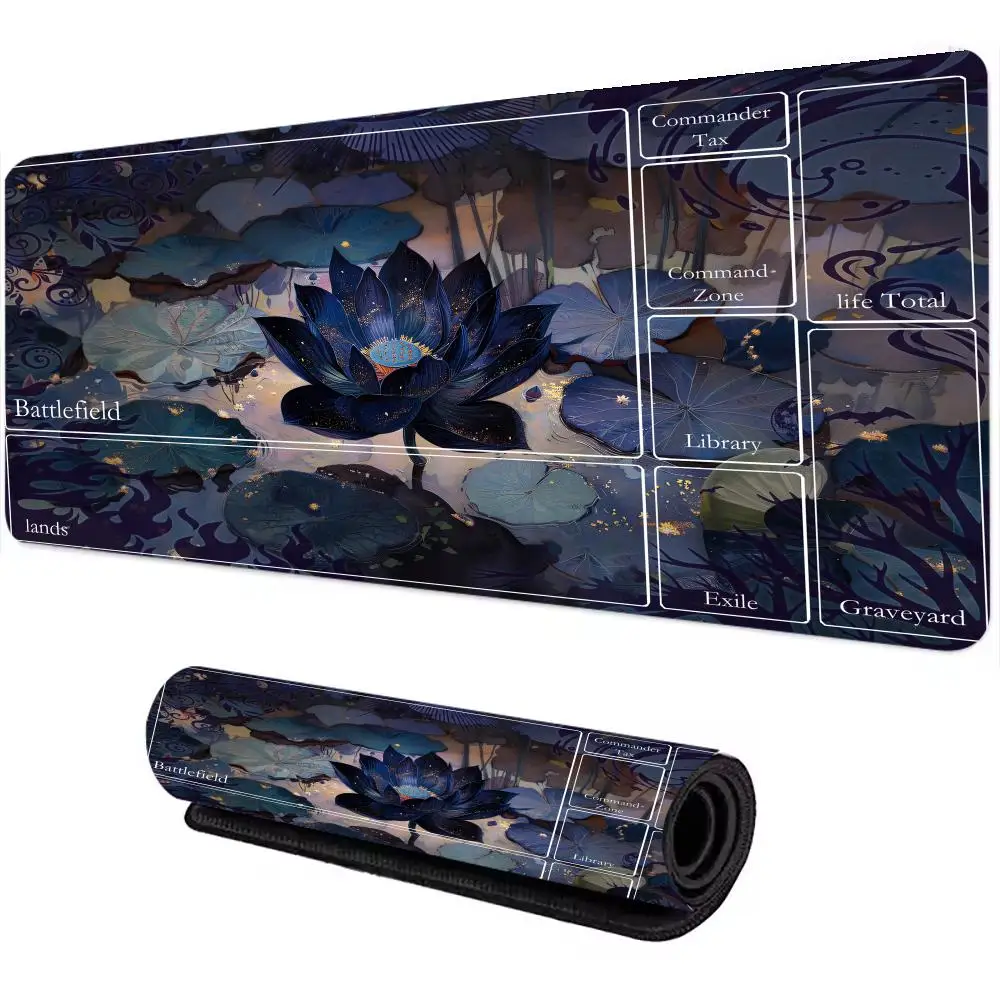 

Dark lotus mouse pad card game sewing computer desktop pad desktop/TCG card battle commander deck XXL large game long table pad