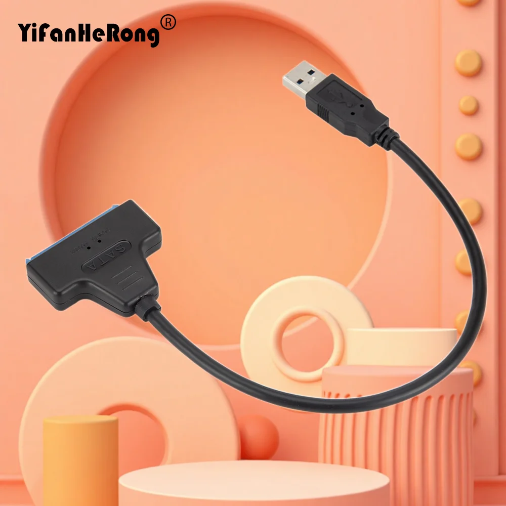 22Pin SATA USB 3.0 to SATA Cable Support for 2.5 Inches External HDD SSD Hard Drive Adapter Cable Computer Connector Converter