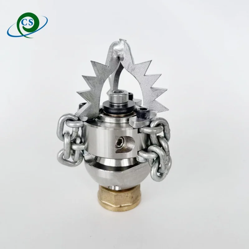 High Pressure Pipeline Dredging cleaning ceramics sewer jetter Chain cutter Rotating nozzle G1/2