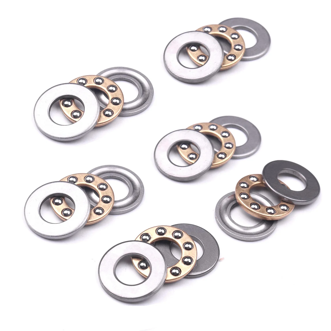 

6pcs/sets Miniature Thrust Ball Bearings F8/F9/F10 Bearing Steel Plane Metal Axial Ball Bearing Thrust Bearings ID 8mm/9mm/10mm