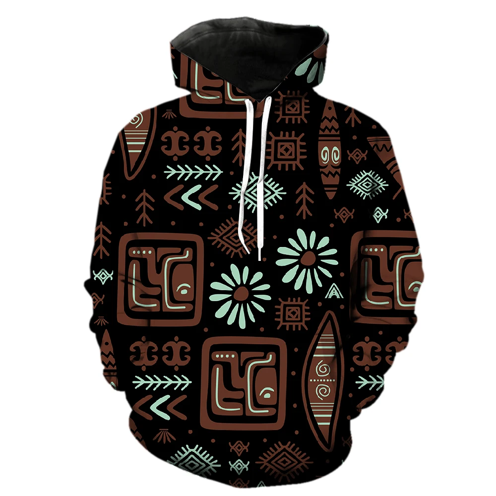 

Primitive Tribal Fabric Men's Hoodies Pullover Cool With Hood Jackets Long Sleeve Funny Oversized 3D Print Sweatshirts Fashion