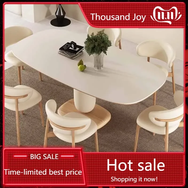 

High Unique Dining Table Waterproof Oilproof Space Saving Wood Tables Restaurant White Nordic Mesas De Jantar Home Furniture