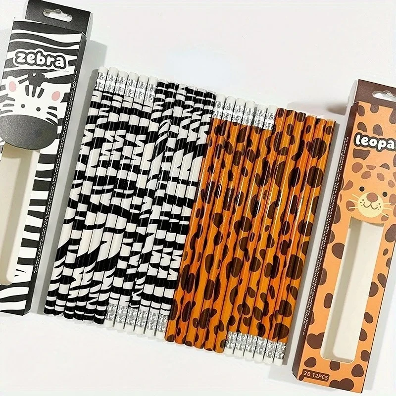 

Набор высококачественных карандашей 2B с милыми животными, украшенными резиновыми наконечниками, с рисунками леопарда, бегемота, жирафа и зебры.