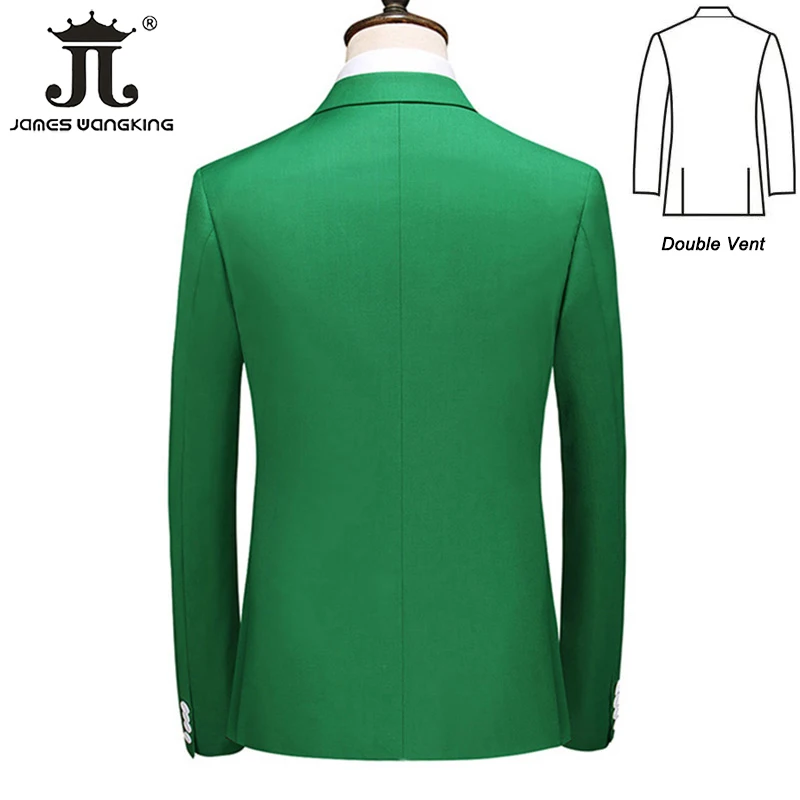 14 Colors 6XL Mens Blazer Double Breasted Solid Color Formal Business Office Party Host Stage Up Groom Wedding Dress Suit Jacket