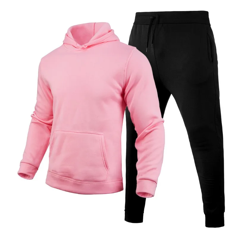 

Spring New Solid Color Sweatshirt Suit Men's Trendy Brand Loose Large Size Suit