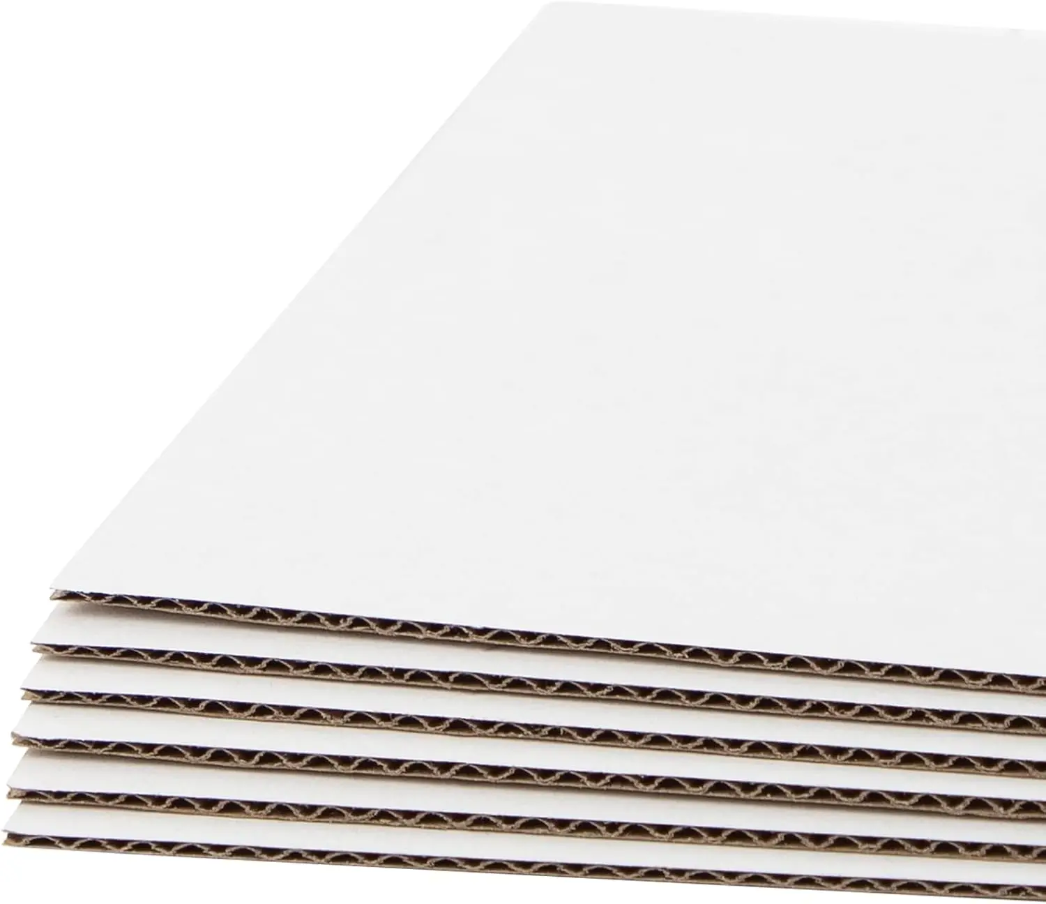 

25 Pack 11x17 Corrugated Cardboard Sheets, One Side White Flat Inserts for Mailing Packaging Art Crafts Photo Backing