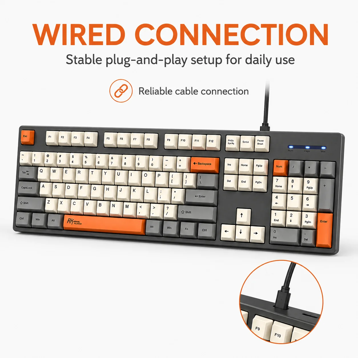 Gaming Keyboard That Is Quiet - SHIPADOO K600 Colorblock Kabelgebundene Tastatur Ergonomische