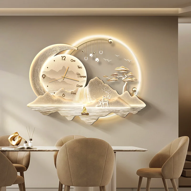 

Automatic Classic Wall Clock Design Unusual Silent Minimalist Nordic Wall Clock Light Luxury Modern Big Horloge Room Decorarion