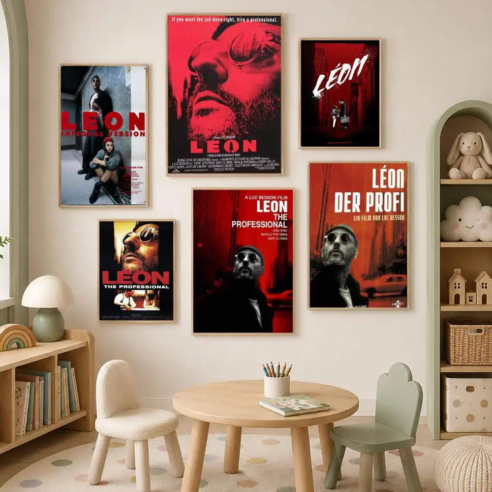 Movie L-Leon The Professional Poster Self-Stick HD PP paper Wall Art Poster, Waterproof Decor for Bedroom, Living Room and Home