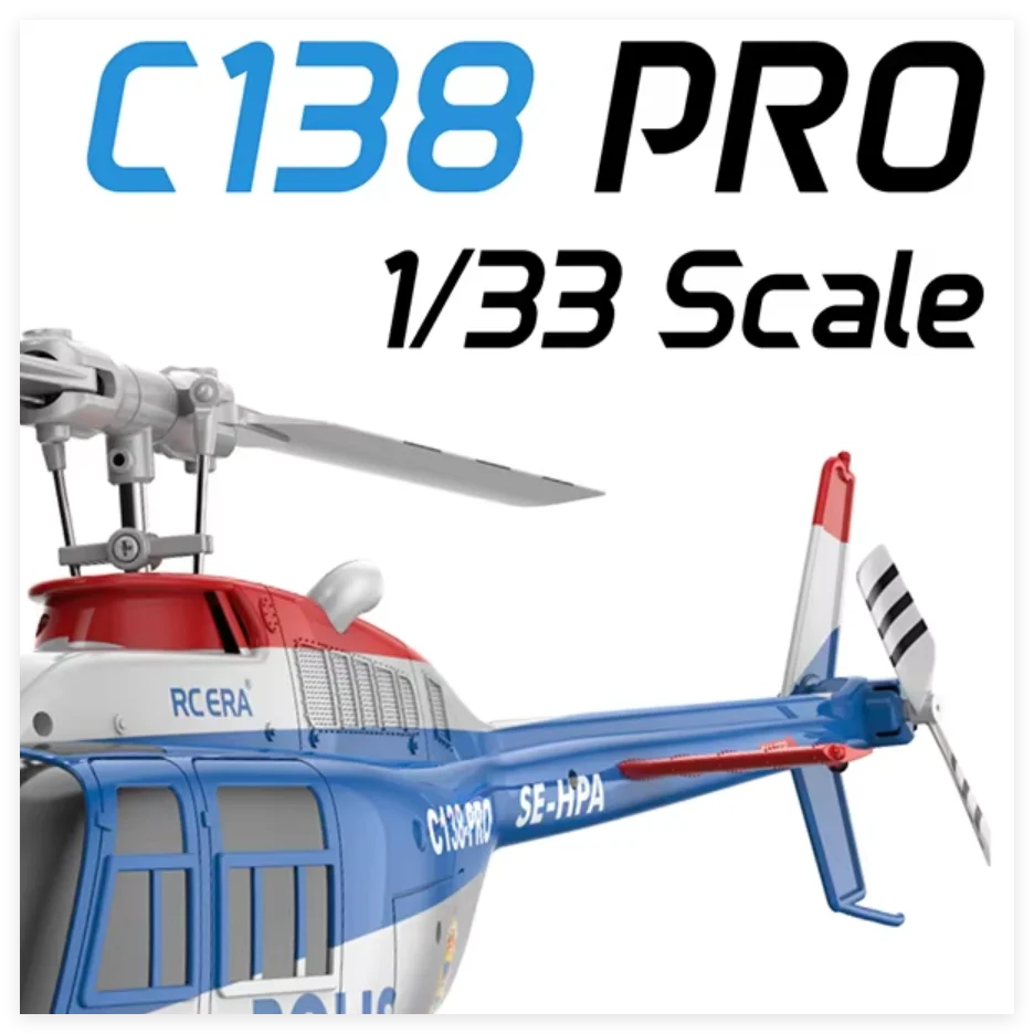

RC ERA C138 PRO Вертолет 1/33 6-канальный 6-осевой гироскоп 2,4G Оптическое позиционирование потока 100 м