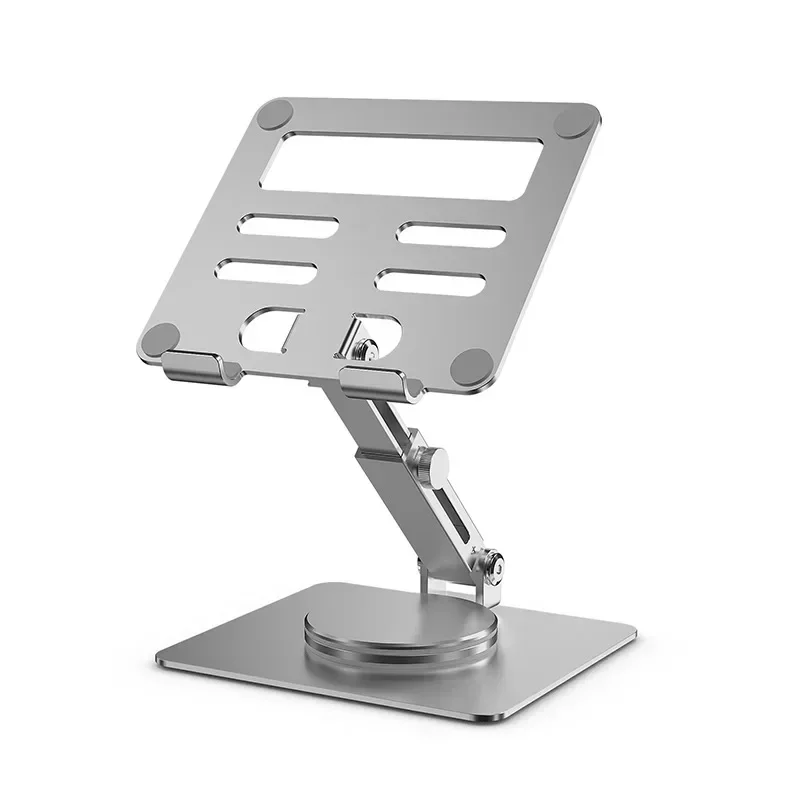 Adjustable Aluminum Alloy Tablet and Phone Stand Foldable, Rotatable, and Ergonomic Support for iPad and Mobile Devices